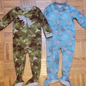 Kids Dinosaur and Sloth One Piece Pajamas